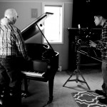 Tony prepares to tune the piano